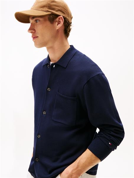 ESSENTIAL COTTON LS OVER SHIRT desert sky