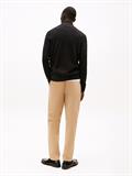 ESSENTIAL COTTON ZIP MOCK black
