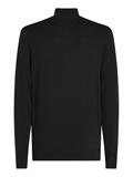 ESSENTIAL COTTON ZIP MOCK black