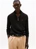 ESSENTIAL COTTON ZIP MOCK black