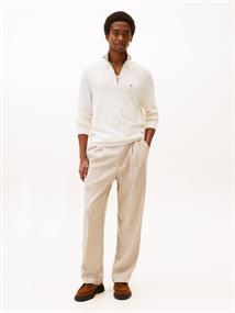 ESSENTIAL COTTON ZIP MOCK ivory petal