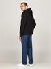 ESSENTIAL FLEECE ZIP THROUGH black