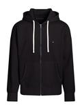 ESSENTIAL FLEECE ZIP THROUGH black