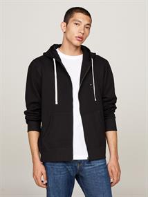 ESSENTIAL FLEECE ZIP THROUGH black