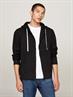 ESSENTIAL FLEECE ZIP THROUGH black