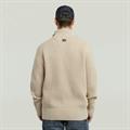 Essential half zip knit dk brick
