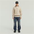 Essential half zip knit dk brick
