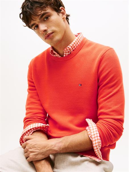 ESSENTIAL STRUCTURE CREW NECK brilliant orange