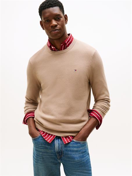 ESSENTIAL STRUCTURE CREW NECK coastal taupe