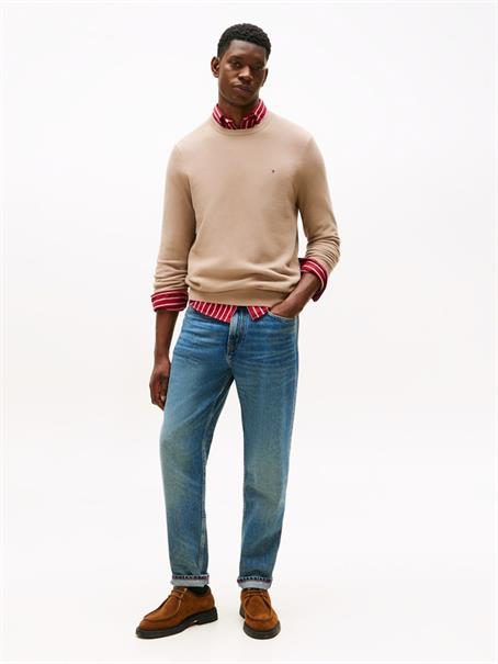 ESSENTIAL STRUCTURE CREW NECK coastal taupe