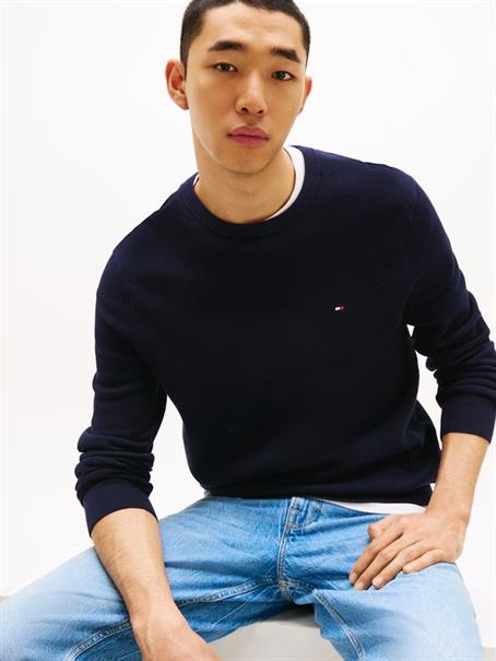 ESSENTIAL STRUCTURE CREW NECK navy blue