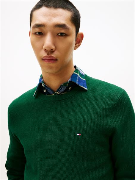 ESSENTIAL STRUCTURE CREW NECK ornamental green heather