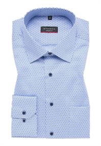 ETERNA bedrucktes Baumwollhemd MODERN FIT hellblau