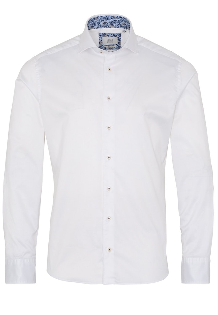 Eterna Herren Hemd 3850 Fs42 Weiss - shirt mit kragen