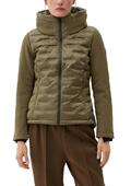 Fabric-Mix-Jacke olive