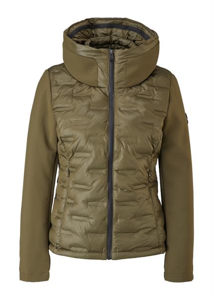 Fabric-Mix-Jacke olive