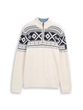 Fair-Isle Troyer Strickpullover offwhite fair isle design