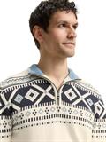Fair-Isle Troyer Strickpullover offwhite fair isle design
