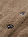 Fake Fur Jacke mit Taschen soft taupe grey