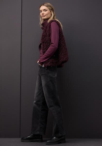 Fake Fur Weste jazz berry