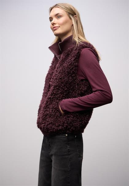 Fake Fur Weste jazz berry