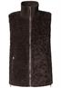 Fake Fur Weste mit Strickdetails auburn brown