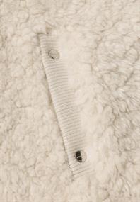 Fake Fur Weste mit Strickdetails smooth stone sand