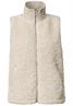 Fake Fur Weste mit Strickdetails smooth stone sand
