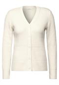 Federgarn-Cardigan birch white