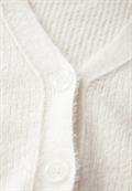Federgarn-Cardigan birch white
