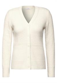Federgarn-Cardigan birch white