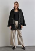 Federgarn-Cardigan black
