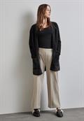 Federgarn-Cardigan black