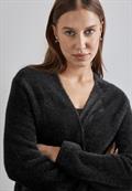 Federgarn-Cardigan black