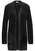 Federgarn-Cardigan black