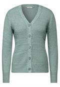Federgarn-Cardigan iced salvia green