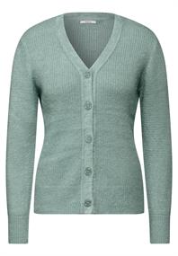 Federgarn-Cardigan iced salvia green