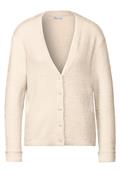 Federgarn-Cardigan lucid white