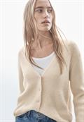 Federgarn-Cardigan lucid white