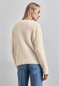Federgarn-Cardigan lucid white