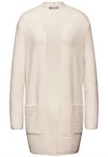 Federgarn-Cardigan lucid white
