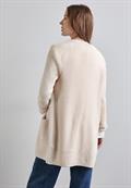 Federgarn-Cardigan lucid white