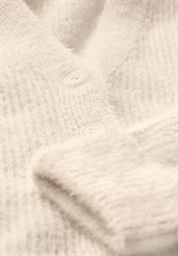 Federgarn-Cardigan lucid white