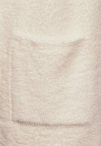 Federgarn-Cardigan lucid white