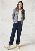 Federgarn-Cardigan mit Print platinum grey mel.