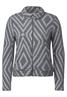 Federgarn-Cardigan mit Print platinum grey mel.