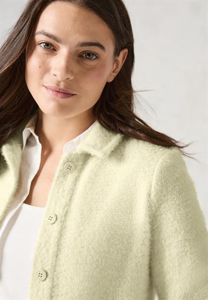 Federgarn-Cardigan raw sand beige