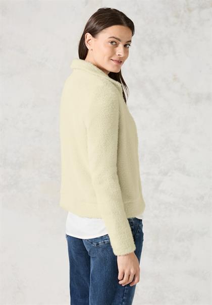 Federgarn-Cardigan raw sand beige