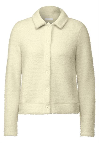 Federgarn-Cardigan raw sand beige