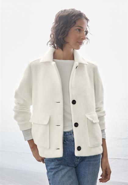 Federgarn Jacke off white